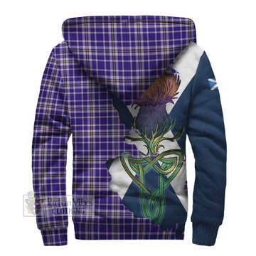 Ochterlony Tartan Family Crest Sherpa Hoodie Scottish Thistle Celtic Inspired - Tartan Vibes Clothing