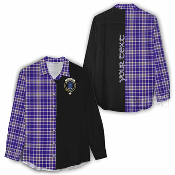 Ochterlony Tartan Women's Casual Shirt with Family Crest and Half Of Me Style - Tartan Vibes Clothing