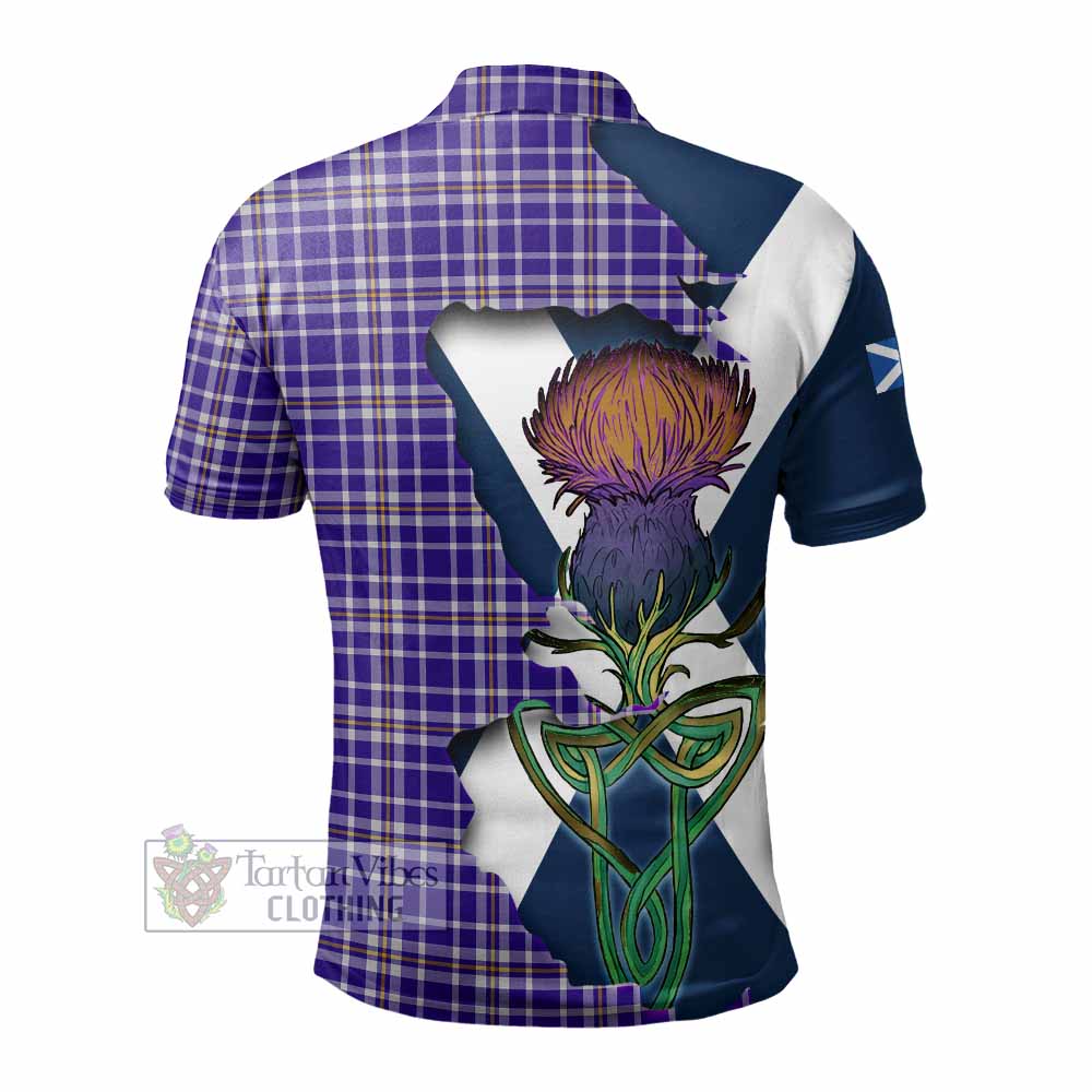 Ochterlony Tartan Family Crest Polo Shirt Scottish Thistle Celtic Inspired - Tartan Vibes Clothing