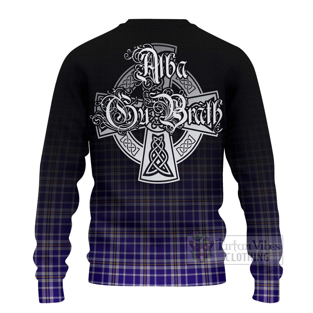 Ochterlony Tartan Ugly Sweater Featuring Alba Gu Brath Family Crest Celtic Inspired - Tartan Vibes Clothing