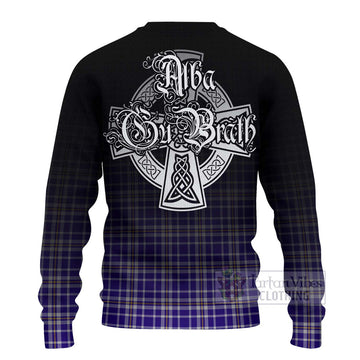 Ochterlony Tartan Ugly Sweater Featuring Alba Gu Brath Family Crest Celtic Inspired - Tartan Vibes Clothing