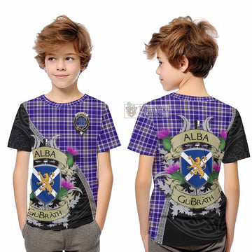 Ochterlony Tartan Family Crest Kid T-Shirt Lion Rampant Royal Thistle Shield Celtic Inspired - Tartan Vibes Clothing