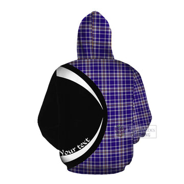 Ochterlony Tartan Cotton Hoodie with Family Crest Circle Style Pullover Hoodie - Tartan Vibes Clothing