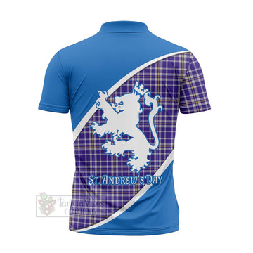 Ochterlony Family Crest Tartan Zipper Polo Shirt Celebrate Saint Andrew's Day in Style - Tartan Vibes Clothing