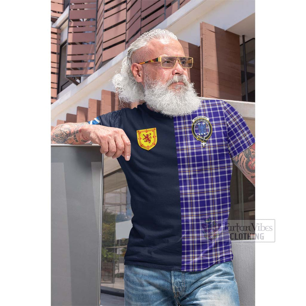 Tartan Vibes Clothing Ochterlony Tartan Cotton T-shirt with Scottish Lion Royal Arm Half Style
