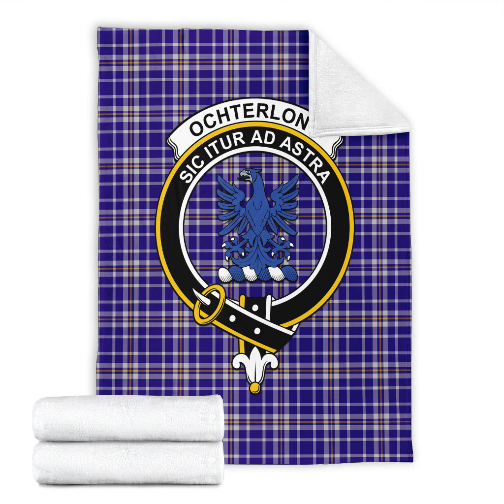 Ochterlony Tartan Blanket with Family Crest - Tartan Vibes Clothing
