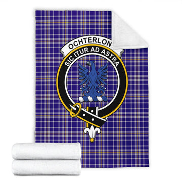 Ochterlony Tartan Blanket with Family Crest - Tartan Vibes Clothing