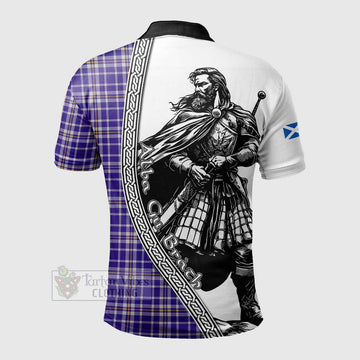 Ochterlony Tartan Clan Crest Polo Shirt with Highlander Warrior Celtic Style - Tartan Vibes Clothing