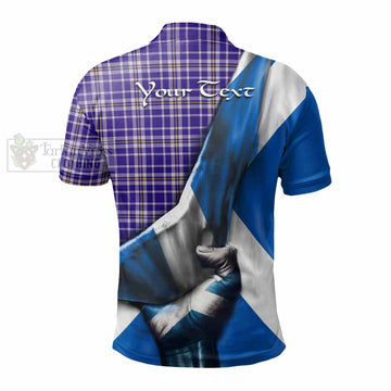 Ochterlony Tartan Polo Shirt with Family Crest Scotland Patriotic Style - Tartan Vibes Clothing