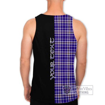 Ochterlony Tartan Men's Tank Top with Family Crest and Half Of Me Style - Tartan Vibes Clothing