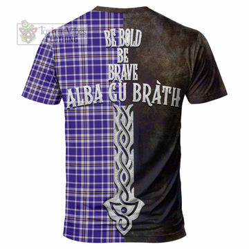Ochterlony Tartan Family Crest T-Shirt Alba Gu Brath Be Brave Lion Ancient Style