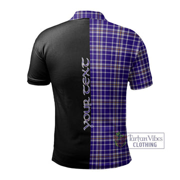 Ochterlony Tartan Polo Shirt with Family Crest and Half Of Me Style - Tartan Vibes Clothing