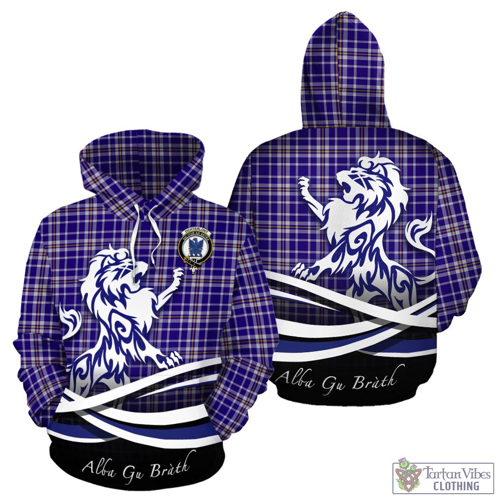 Ochterlony Tartan Hoodie with Alba Gu Brath Regal Lion Emblem - Tartan Vibes Clothing