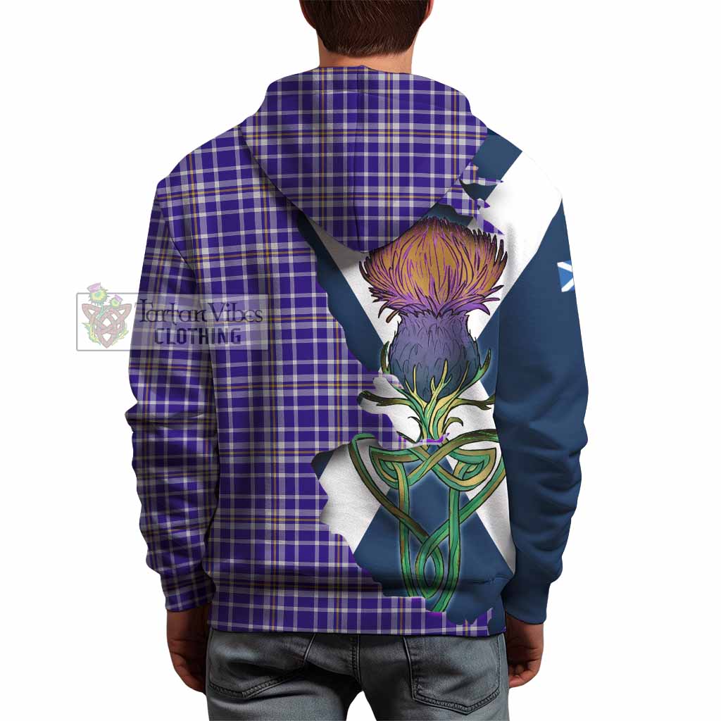 Ochterlony Tartan Family Crest Hoodie Scottish Thistle Celtic Inspired - Tartan Vibes Clothing