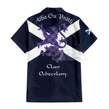 Ochterlony Tartan Lion Rampant Hawaiian Shirt Proudly Display Your Heritage with Alba Gu Brath and Clan Name - Tartan Vibes Clothing