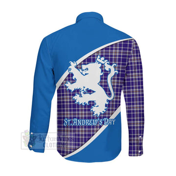 Ochterlony Family Crest Tartan Long Sleeve Button Shirt Celebrate Saint Andrew's Day in Style Men's Shirt - Tartan Vibes Clothing