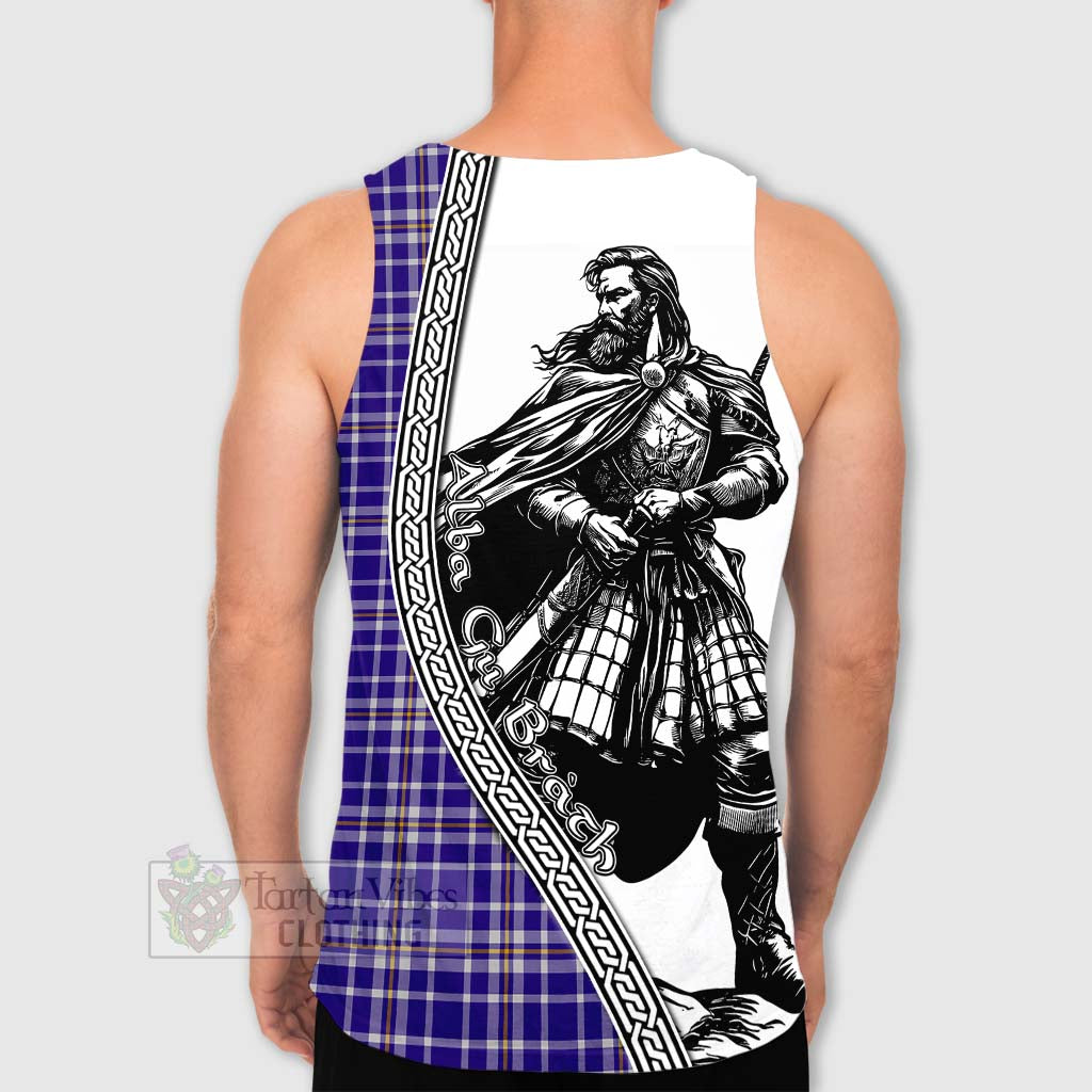 Ochterlony Tartan Clan Crest Men's Tank Top with Highlander Warrior Celtic Style - Tartan Vibes Clothing
