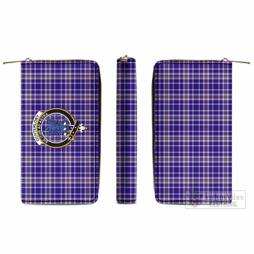 Ochterlony Tartan Women's Leather Wallet with Family Crest - Tartan Vibes Clothing