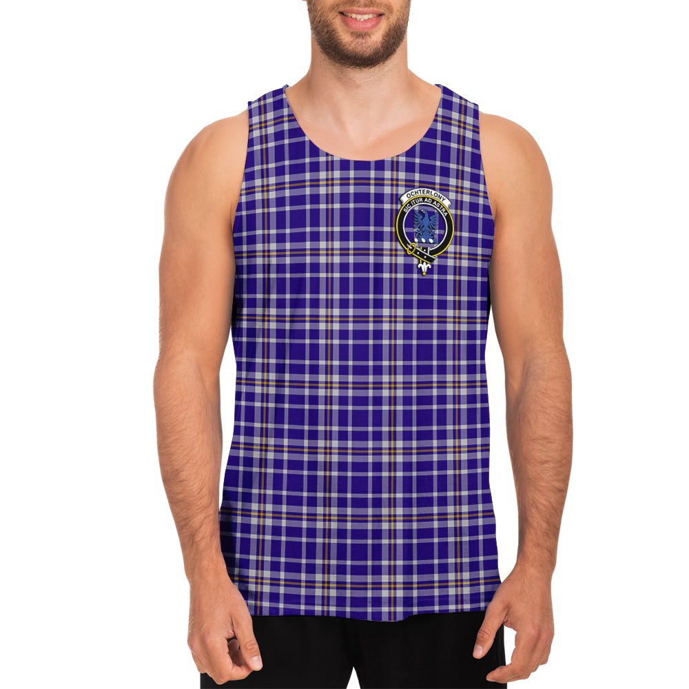 Ochterlony Tartan Mens Tank Top with Family Crest - Tartan Vibes Clothing