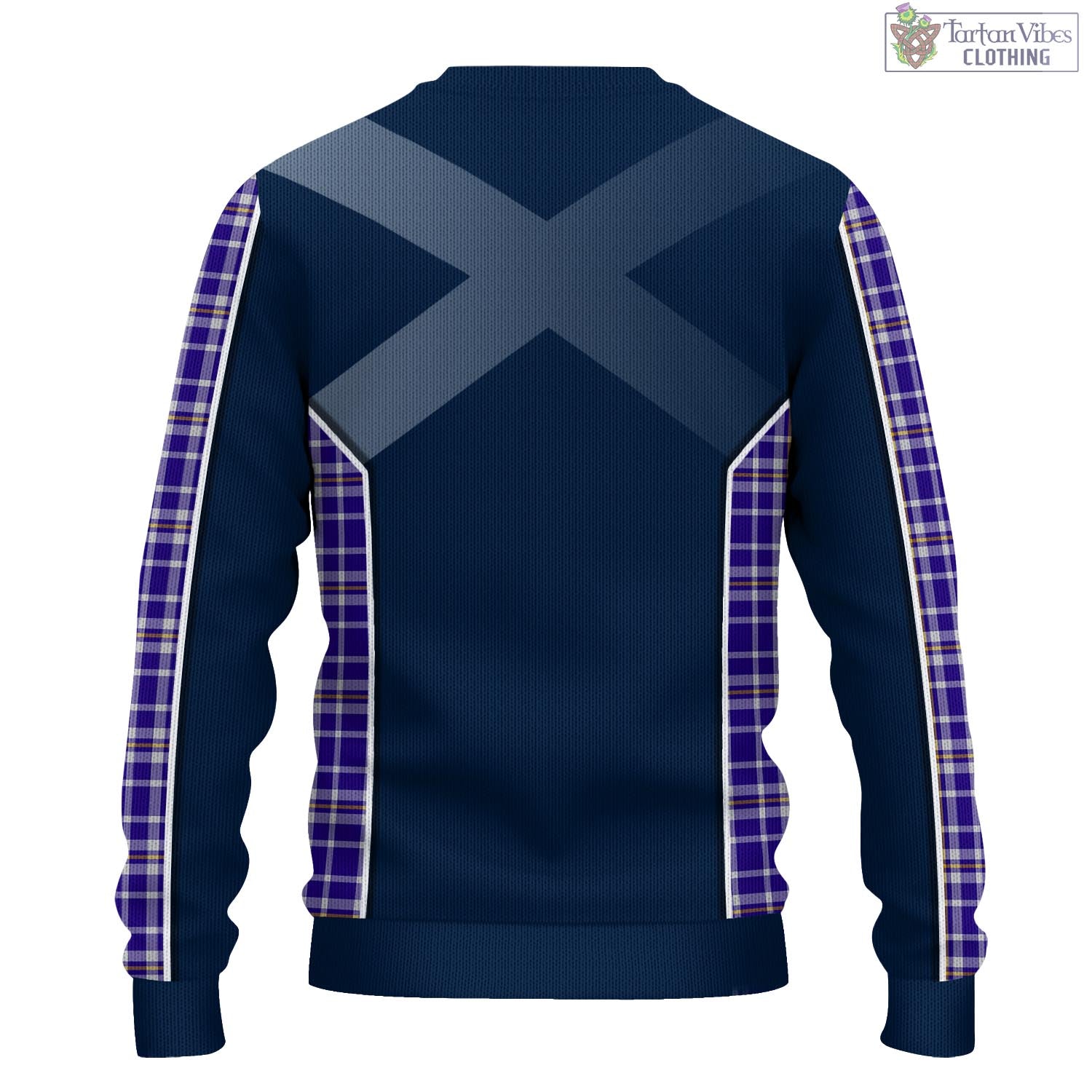 Ochterlony Tartan Knitted Sweatshirt with Family Crest and Scottish Thistle Vibes Sport Style - Tartan Vibes Clothing