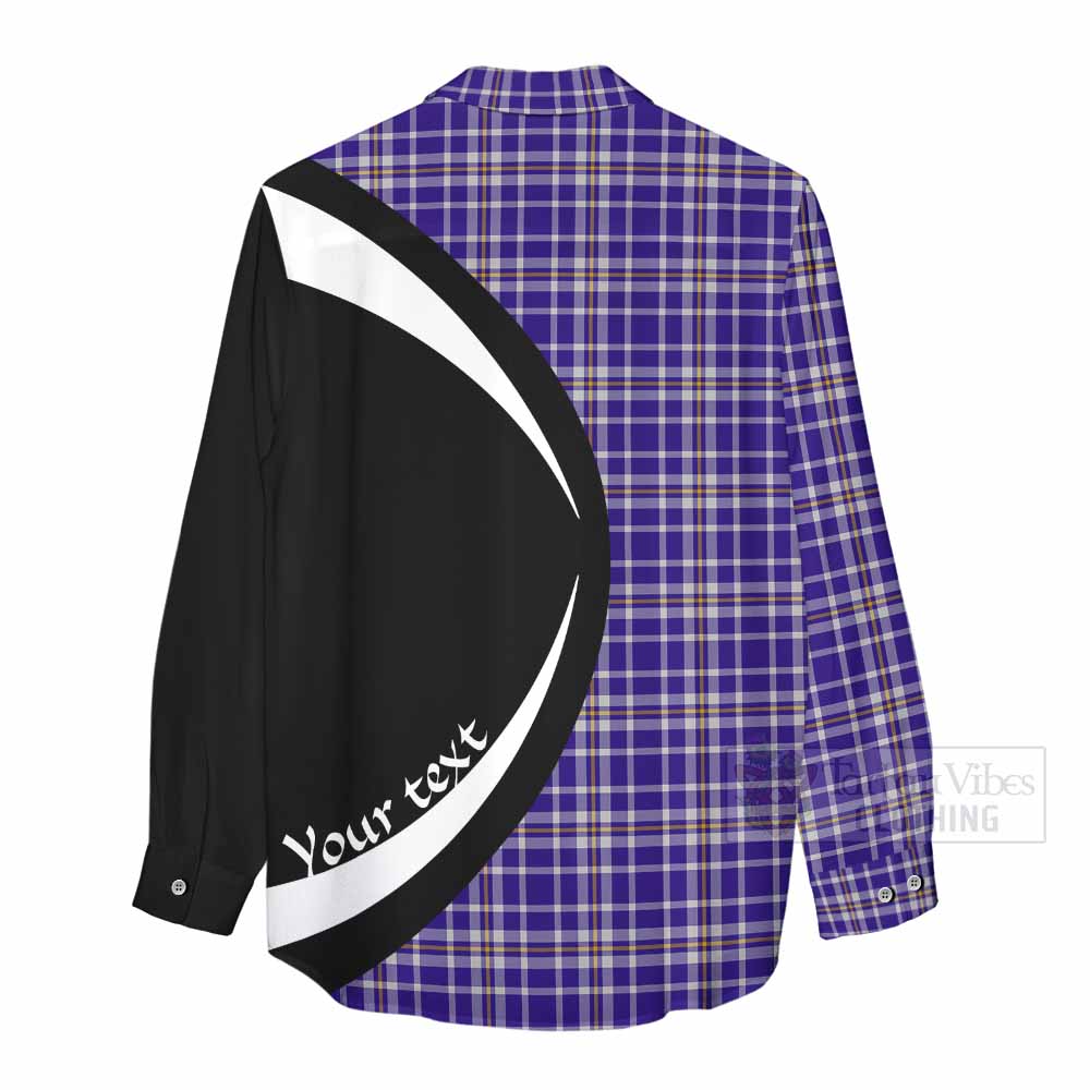 Ochterlony Tartan Women's Casual Shirt with Family Crest Circle Style - Tartan Vibes Clothing