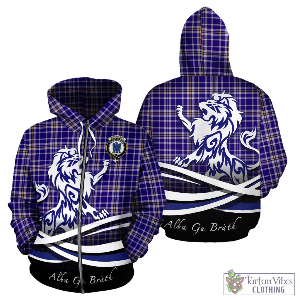Ochterlony Tartan Hoodie with Alba Gu Brath Regal Lion Emblem - Tartan Vibes Clothing