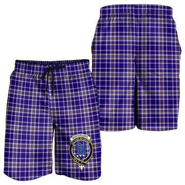 Ochterlony Tartan Mens Shorts with Family Crest - Tartan Vibes Clothing