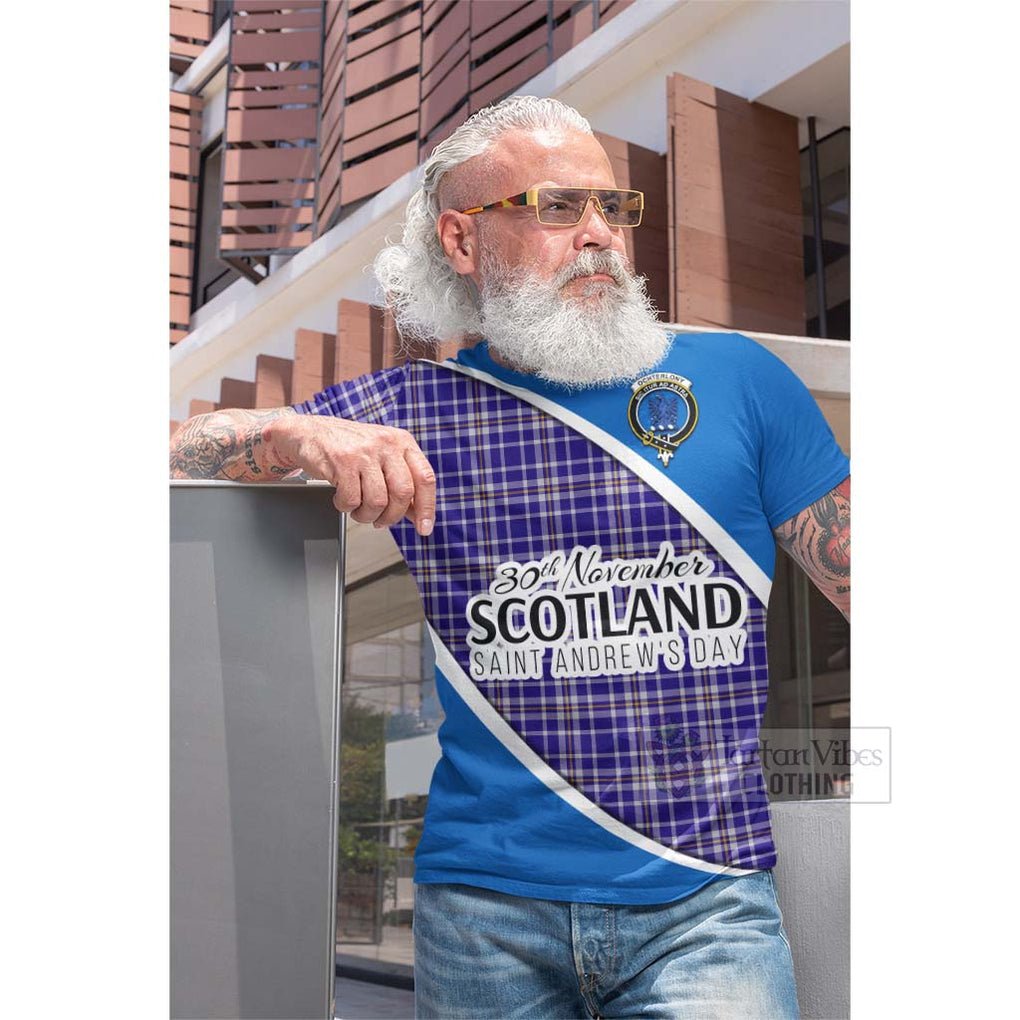Tartan Vibes Clothing Ochterlony Family Crest Tartan Cotton T-shirt Celebrate Saint Andrew's Day in Style