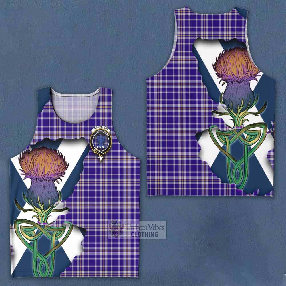 Ochterlony Tartan Family Crest Men's Tank Top Scottish Thistle Celtic Inspired - Tartan Vibes Clothing