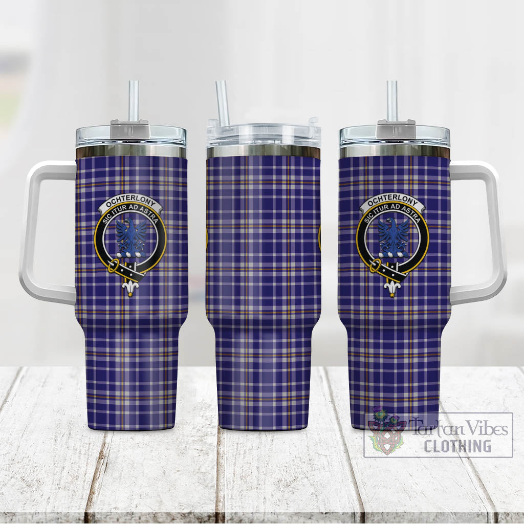 Ochterlony Tartan Tumbler with Handle with Family Crest - Tartan Vibes Clothing