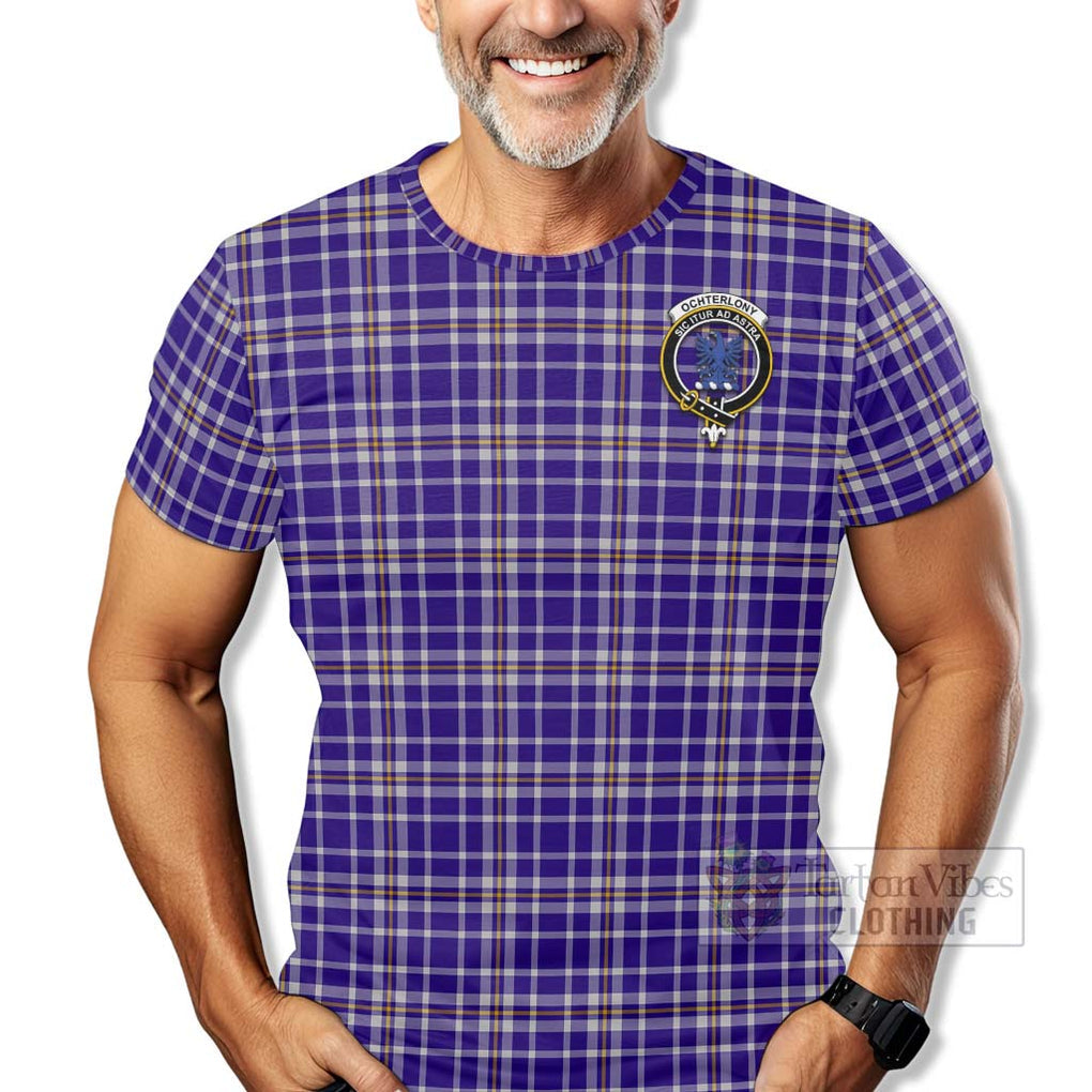 Ochterlony Tartan T-Shirt with Family Crest Celtic Skull Style - Tartan Vibes Clothing