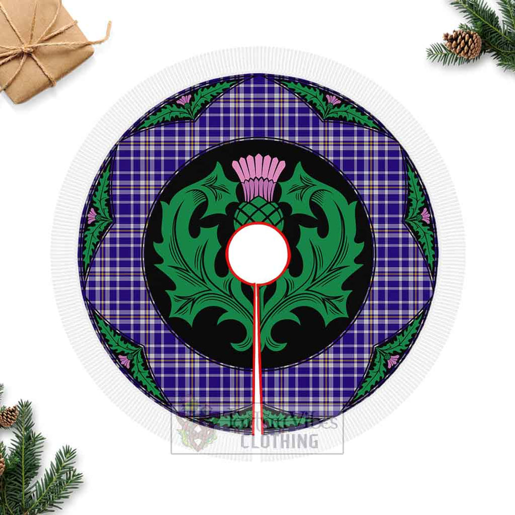 Ochterlony Tartan Christmas Tree Skirt Scottish Thistle Style Fringed Tree Skirts - Tartan Vibes Clothing