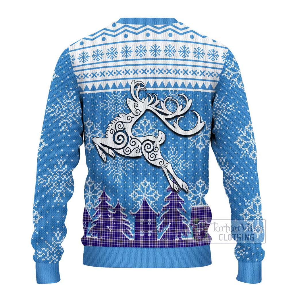 Ochterlony Clan Christmas Ugly Sweater Celtic Reindeer Style - Tartan Vibes Clothing