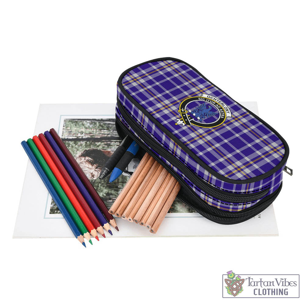 Ochterlony Tartan Pen and Pencil Case with Family Crest - Tartan Vibes Clothing
