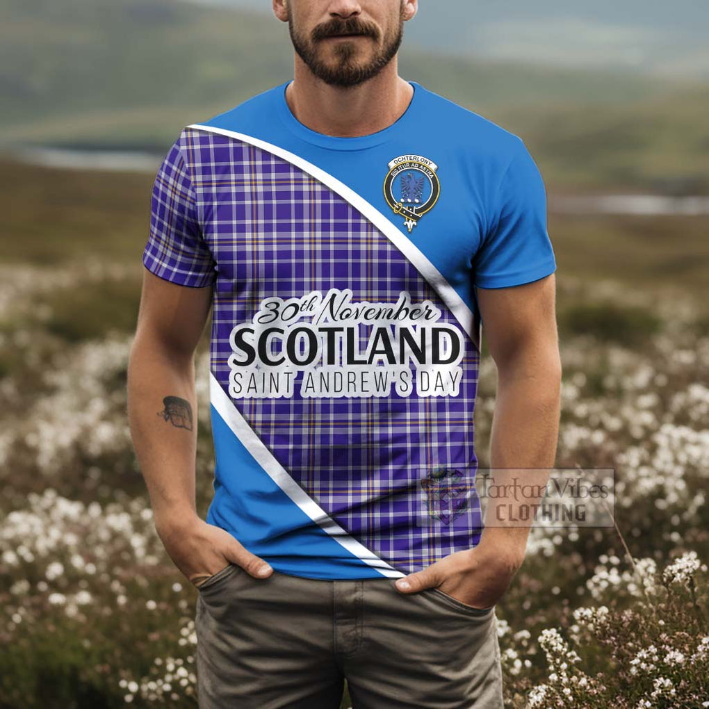 Tartan Vibes Clothing Ochterlony Family Crest Tartan T-Shirt Celebrate Saint Andrew's Day in Style