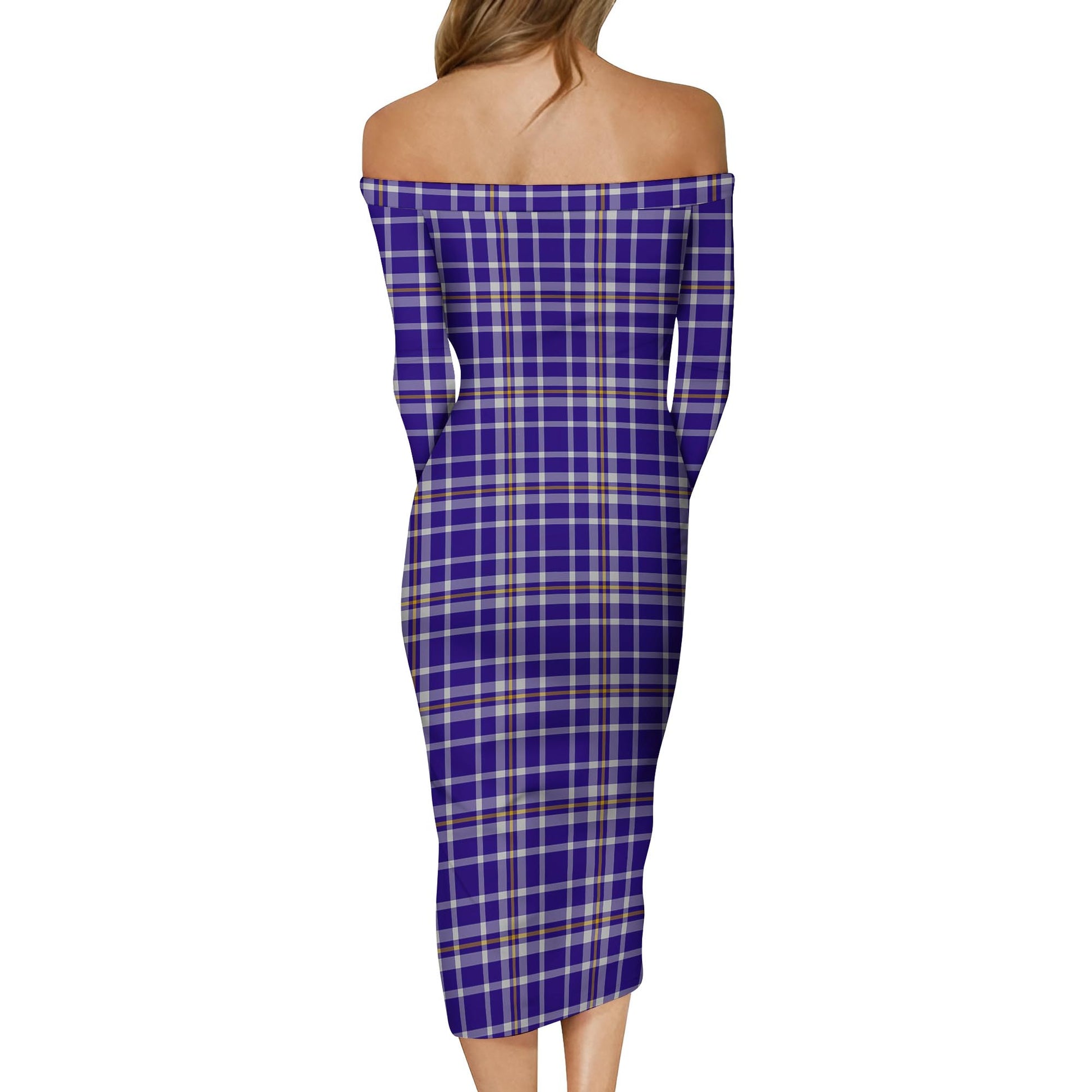 Ochterlony Tartan Off Shoulder Lady Dress - Tartan Vibes Clothing