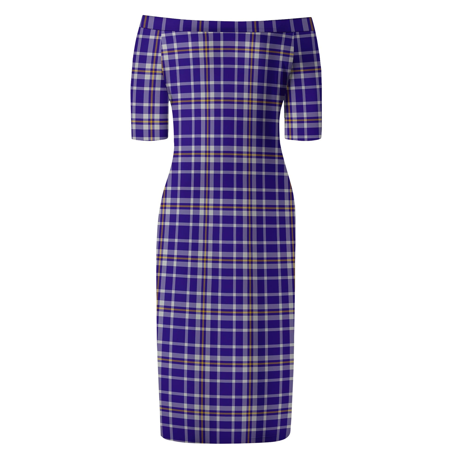 Ochterlony Tartan Off Shoulder Lady Dress - Tartan Vibes Clothing