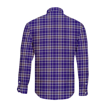 Ochterlony Tartan Long Sleeve Button Up Shirt with Family Crest - Tartan Vibes Clothing