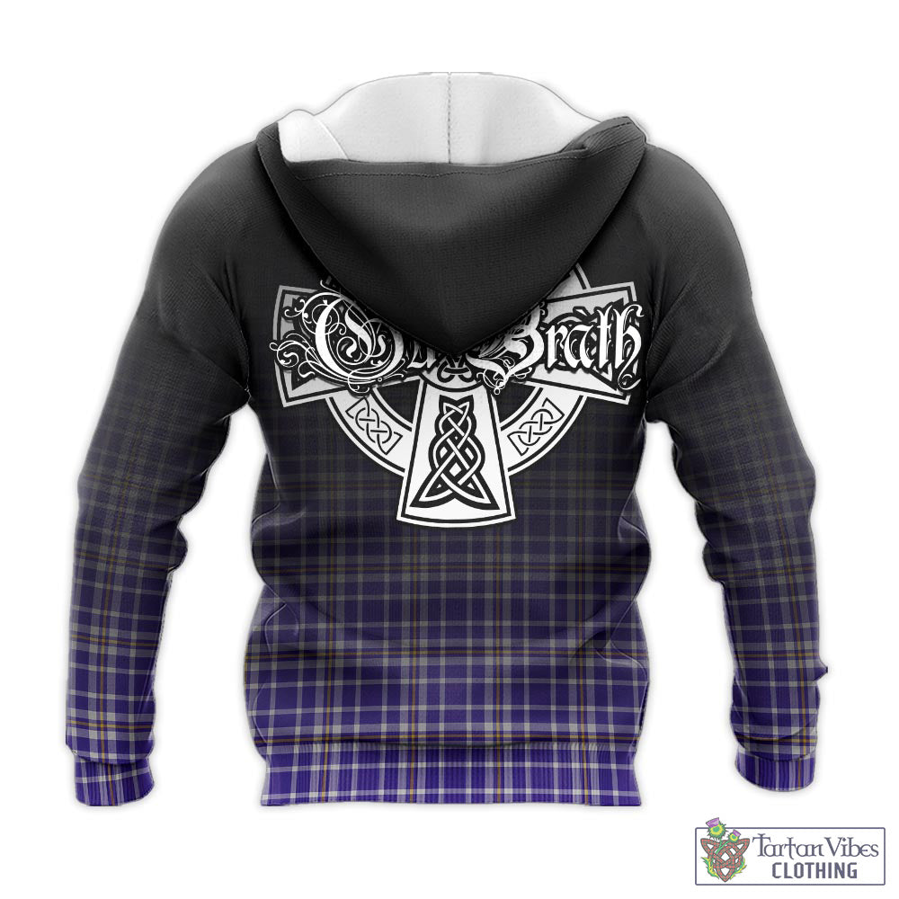 Ochterlony Tartan Knitted Hoodie Featuring Alba Gu Brath Family Crest Celtic Inspired - Tartan Vibes Clothing