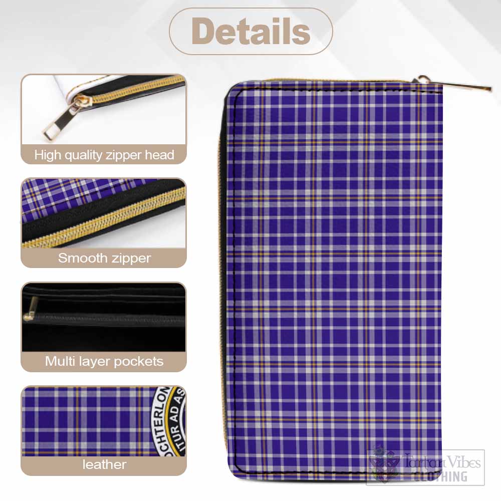 Ochterlony Tartan Women's Leather Wallet with Family Crest - Tartan Vibes Clothing