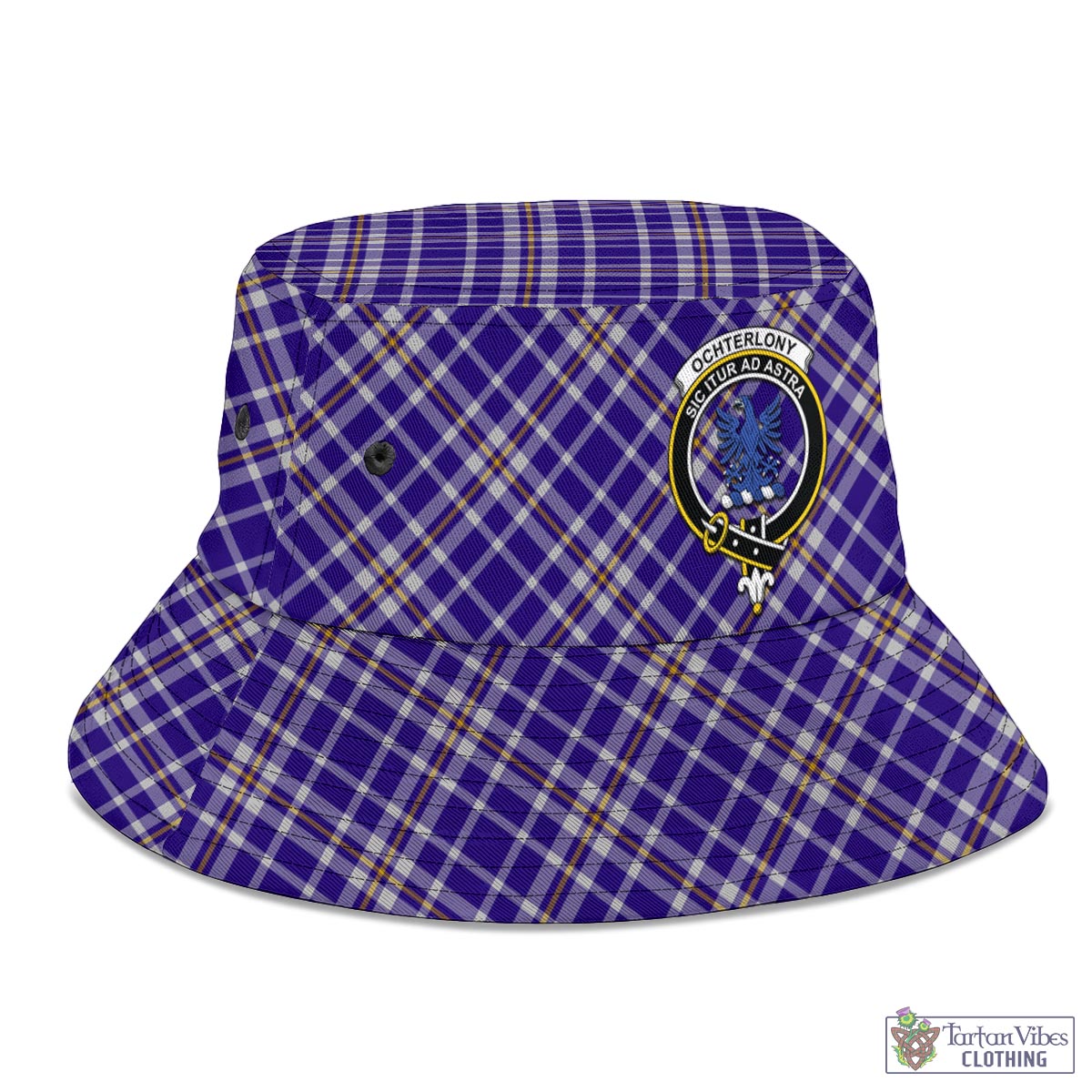 Ochterlony Tartan Bucket Hat with Family Crest - Tartan Vibes Clothing