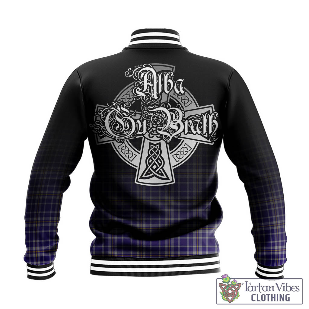 Ochterlony Tartan Baseball Jacket Featuring Alba Gu Brath Family Crest Celtic Inspired - Tartan Vibes Clothing
