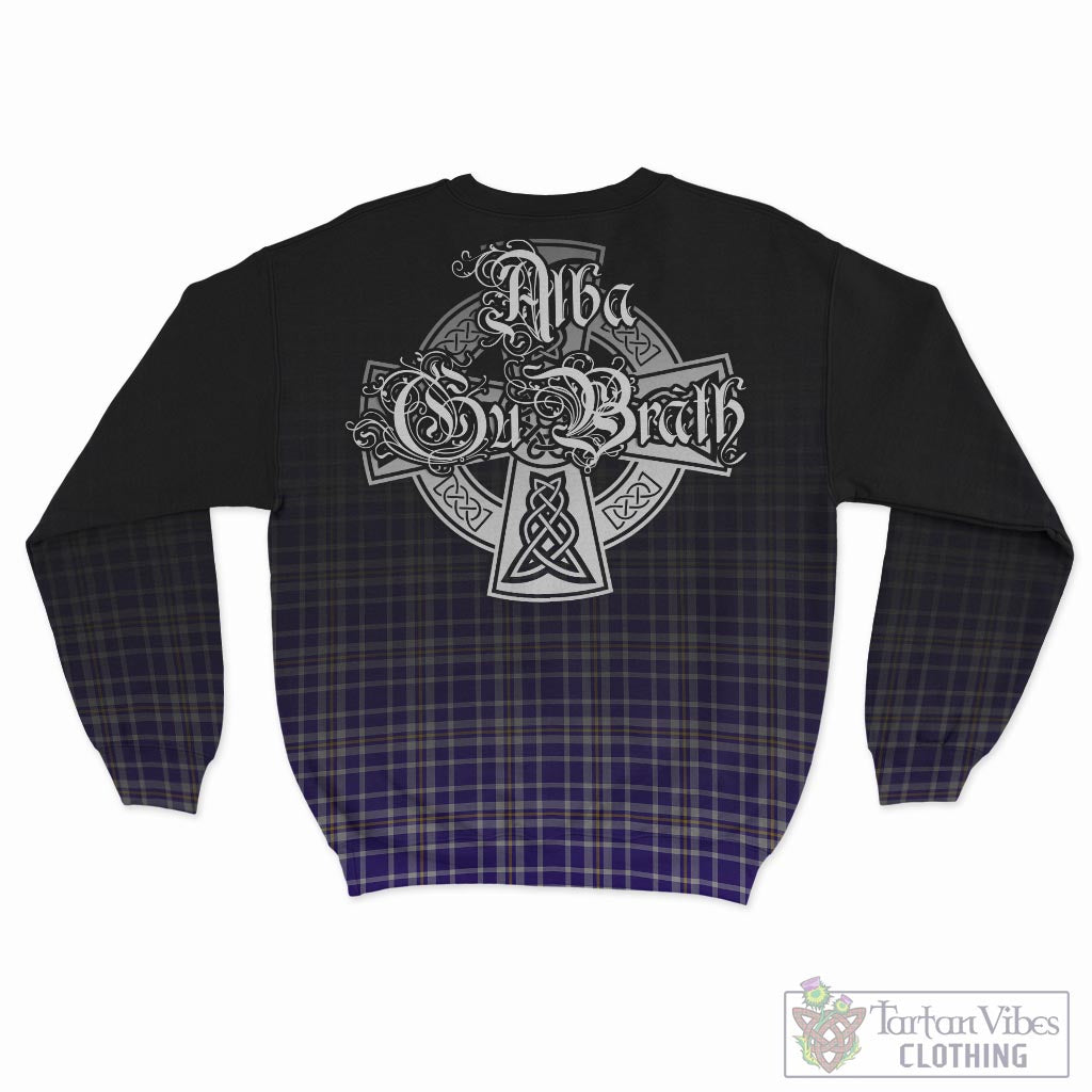Ochterlony Tartan Sweatshirt Featuring Alba Gu Brath Family Crest Celtic Inspired - Tartan Vibes Clothing