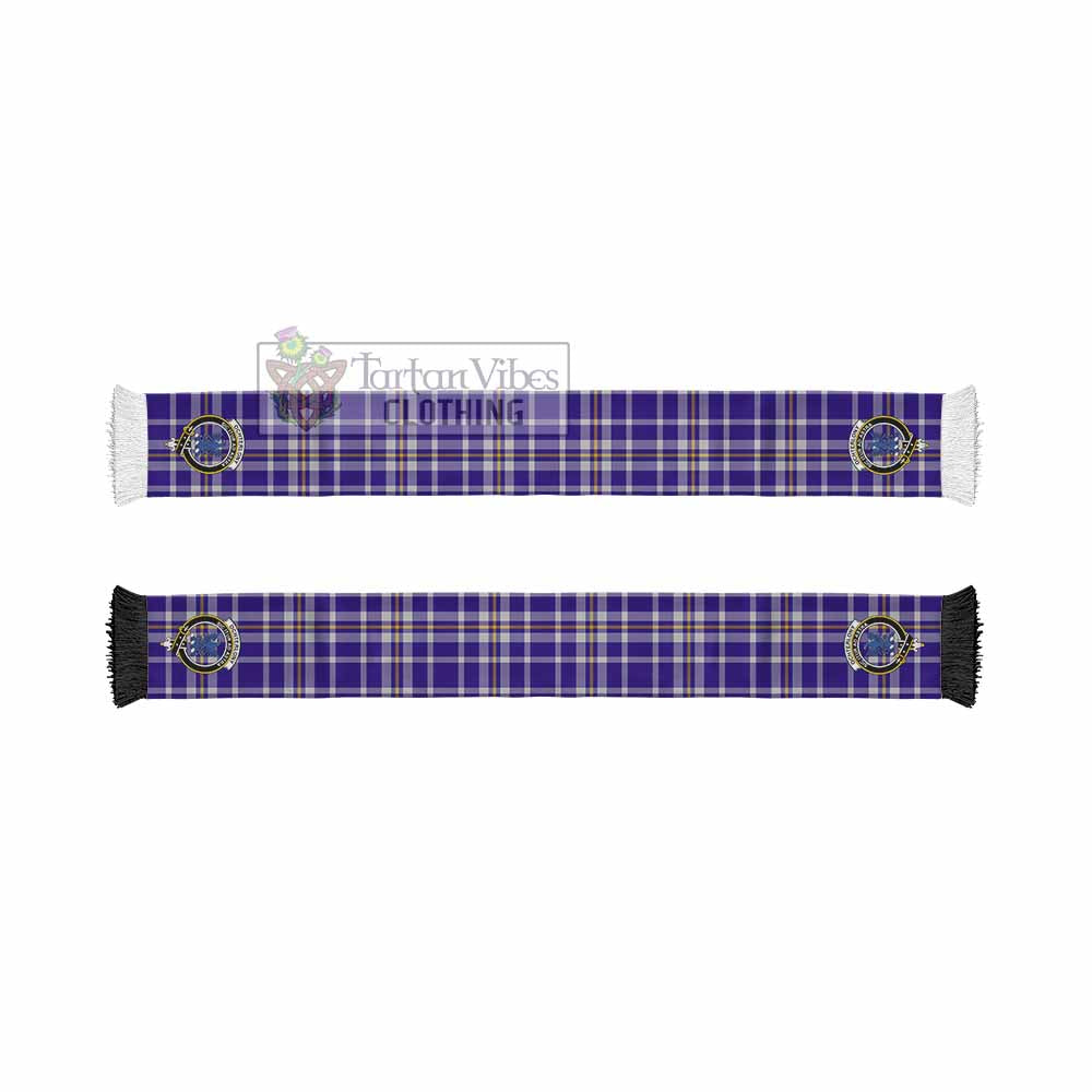 Ochterlony Tartan Ruffneck Scarf with Family Crest - Tartan Vibes Clothing