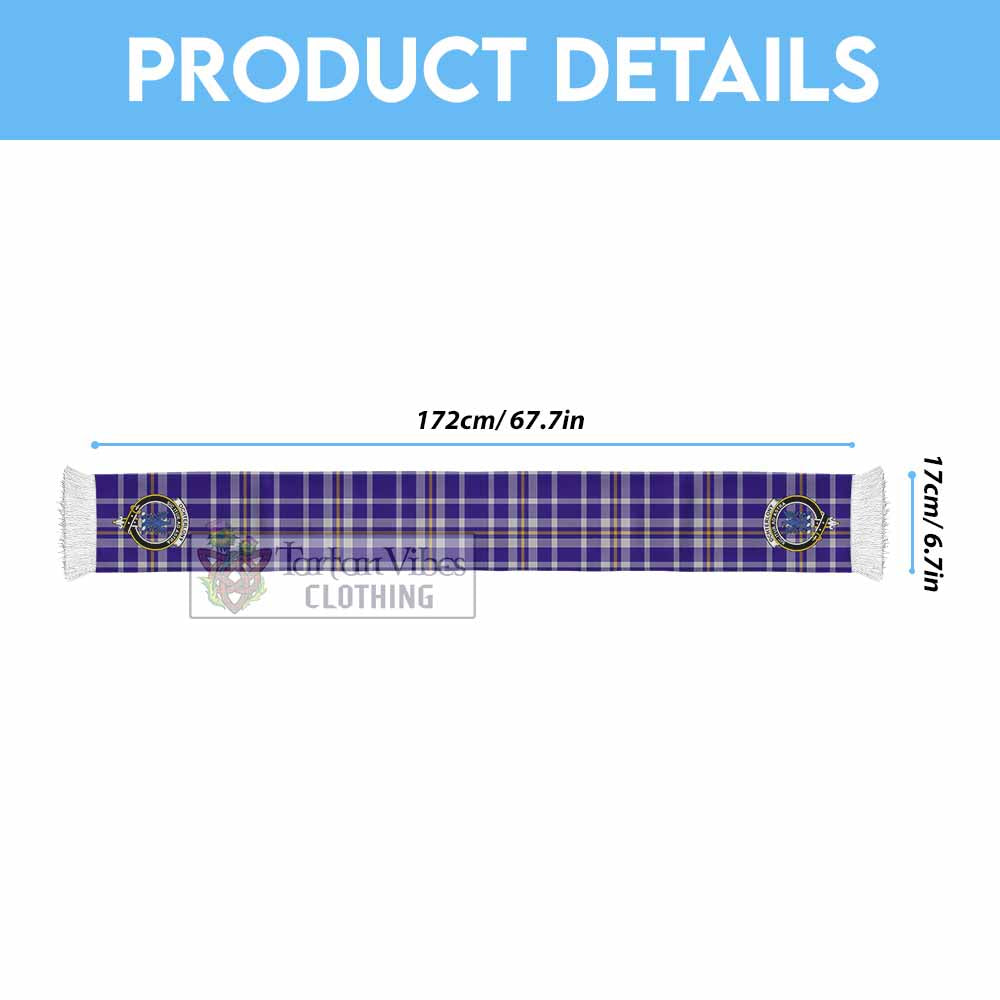 Ochterlony Tartan Ruffneck Scarf with Family Crest - Tartan Vibes Clothing