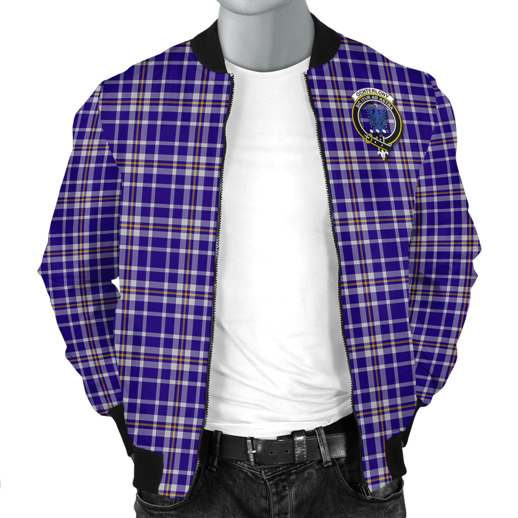 Ochterlony Tartan Bomber Jacket with Family Crest - Tartan Vibes Clothing