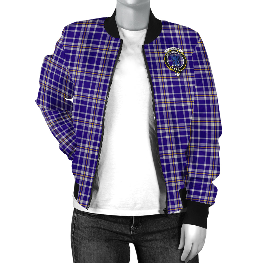 Ochterlony Tartan Bomber Jacket with Family Crest - Tartan Vibes Clothing