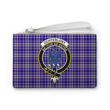 Tartan Vibes Clothing Ochterlony Family Crest Tartan Clutch Bag