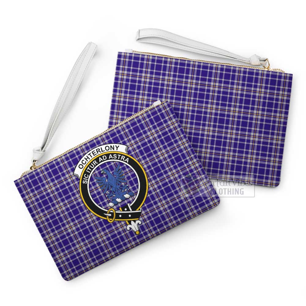 Tartan Vibes Clothing Ochterlony Family Crest Tartan Clutch Bag