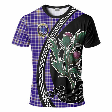 Ochterlony Family Crest Tartan T-Shirt Alba Thistle Inspired